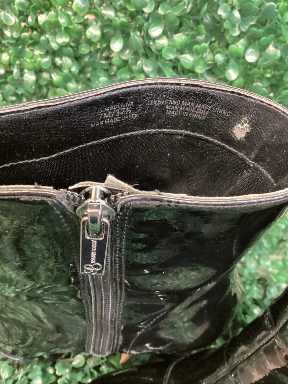 Jessica Simpson Black Patent Platform Ankle Boots